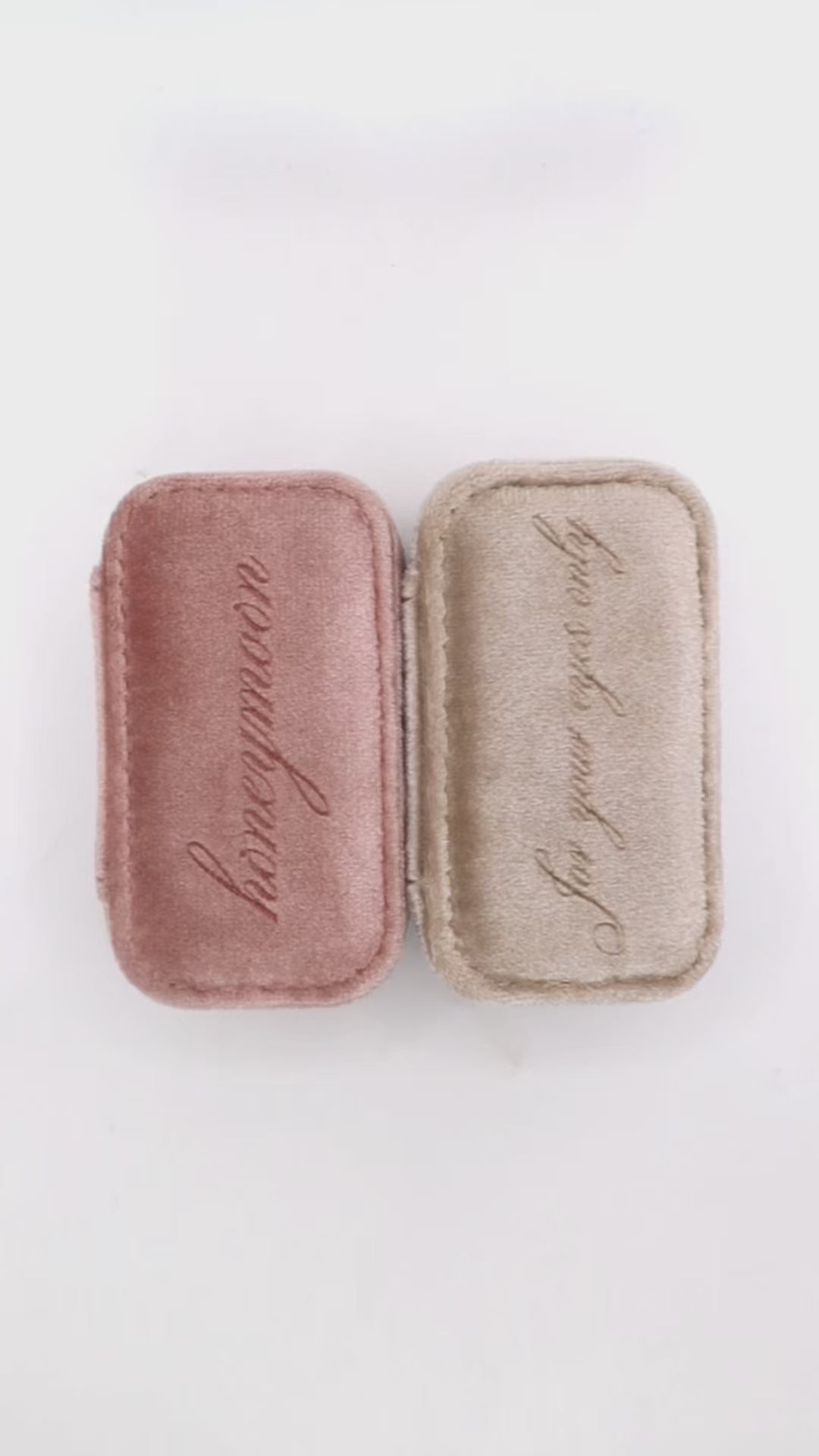 Honeymoon Velvet Ring Box